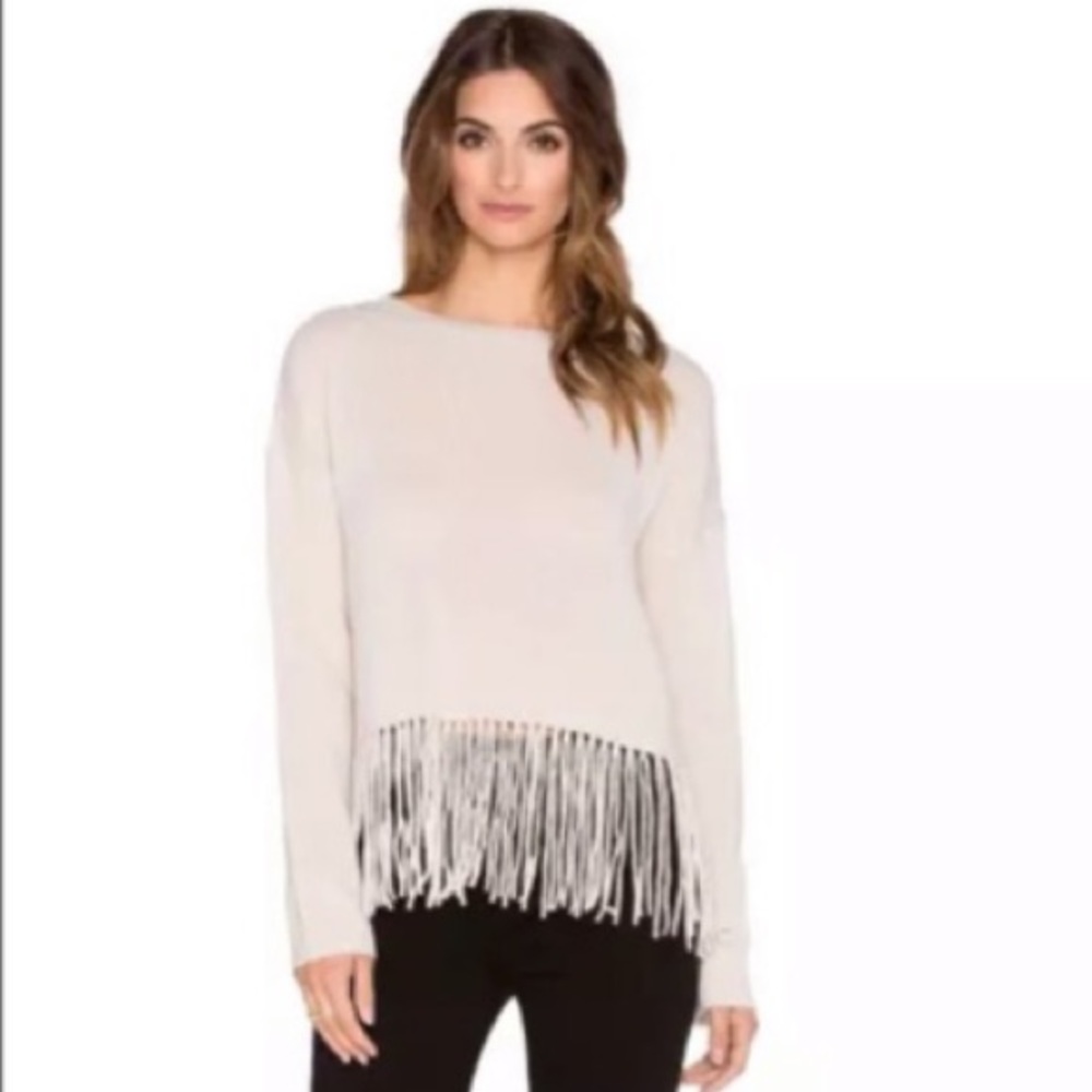 EUC ThePerfext Greenpoint fringe sweater